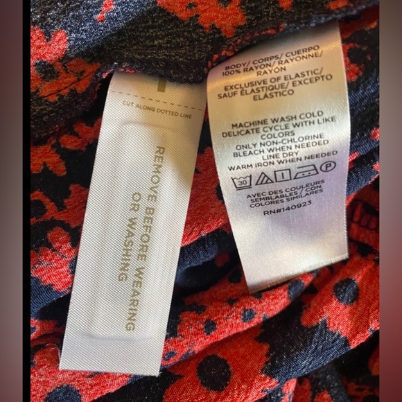 LOFT Red and Black Asymmetrical Dress - Picture 4 of 5